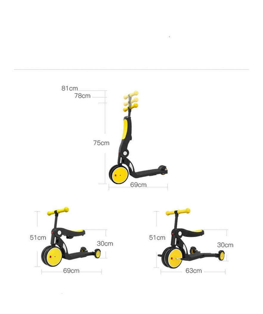 Amazon.co.jp: キックスクーター 子供用 5 in 1 折りたたみ 三輪車